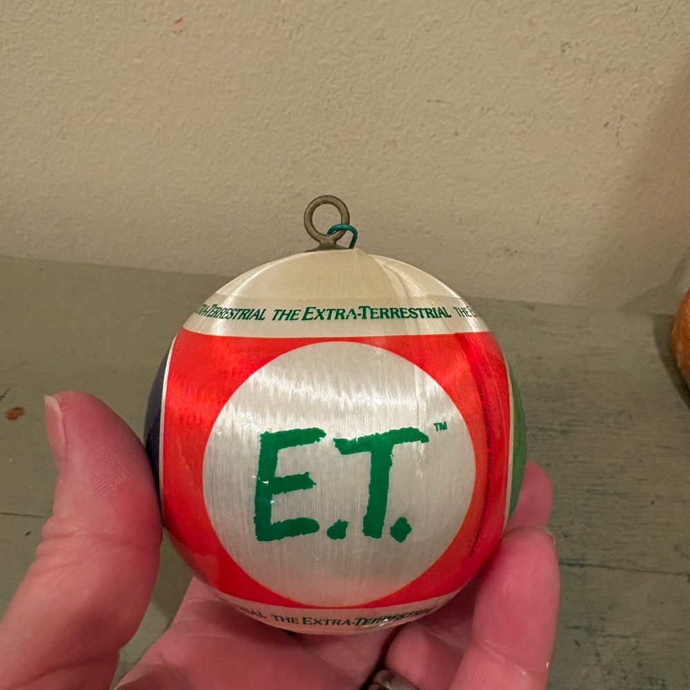 VTG 1982 E.T. Satin Christmas Ornament